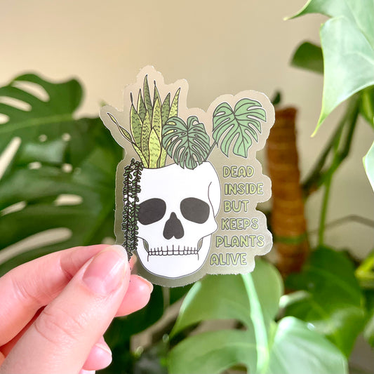 CLEAR Sticker | Dead Inside