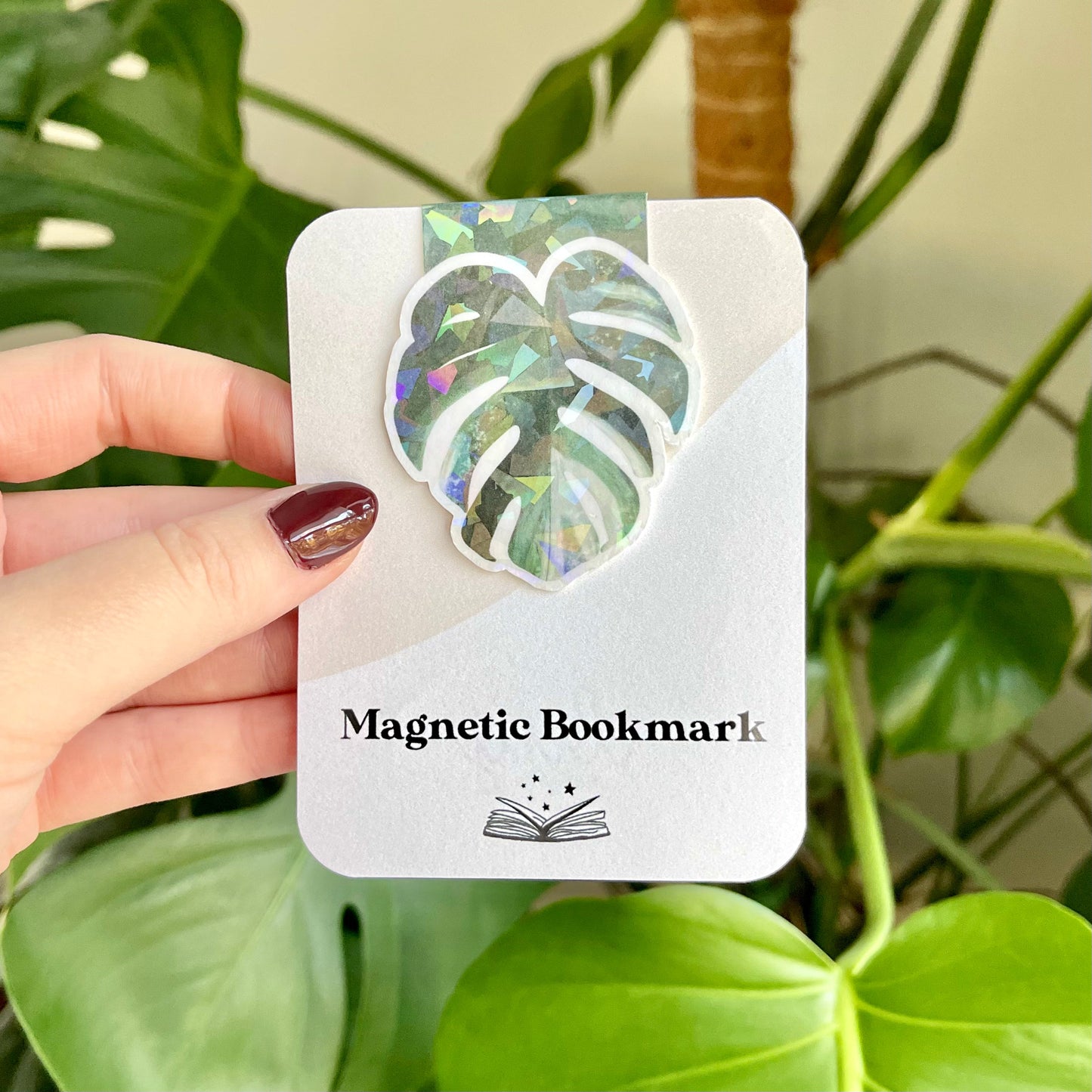 Local Pick Up | Magnetic Bookmark | Variegated Monstera