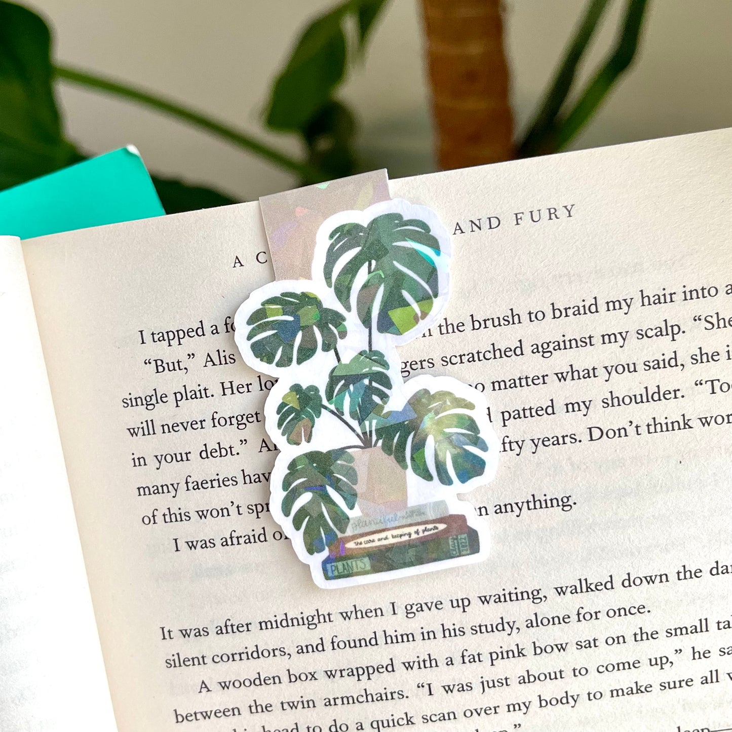 Magnetic Bookmark | Monstera Bookstack