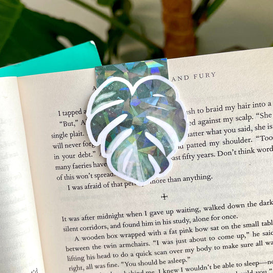 Local Pick Up | Magnetic Bookmark | Variegated Monstera