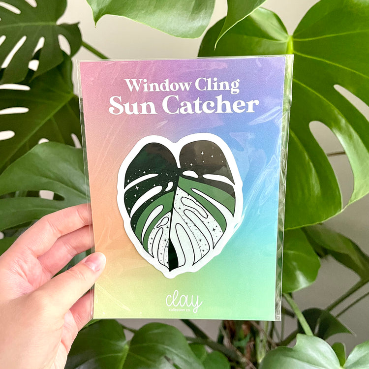 Sun Catcher | Variegated Monstera Window Cling
